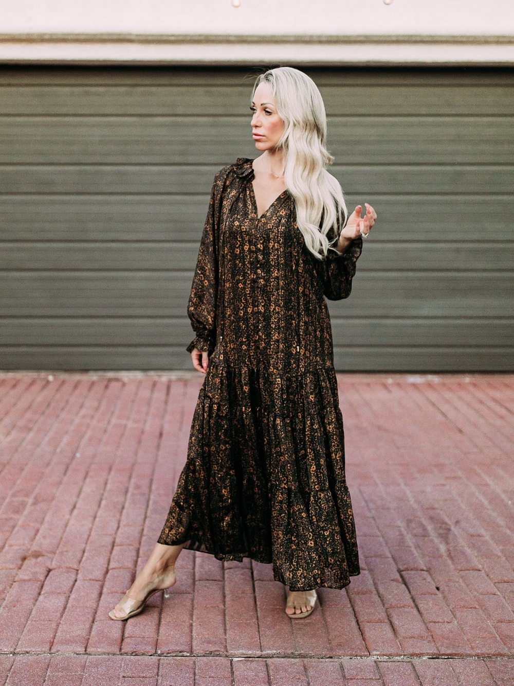 Buddy Love The Priscilla Black Cheetah Print Maxi Dress